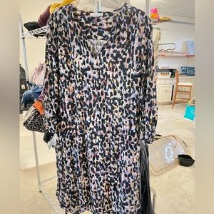 Printed Long Sleeve Sundress